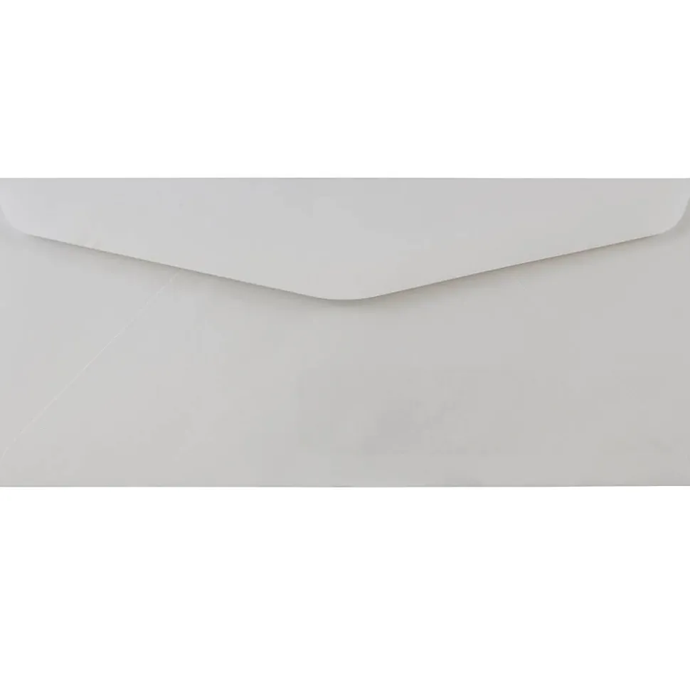 JAM Paper Gummed Window #10 Business Envelopes, 4 1/8" x 9 1/2", Smooth White, 500/Box (1633173C)