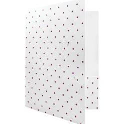 JAM Paper Handmade Two-Pocket Recycled Presentation Folders, White with Burgundy Dots, 100/Box (9935980B100)