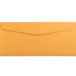 JAM Paper Kraft #12 Business Commercial Envelope, 4 3/4" x 11", Manila Brown Kraft, 500/Pack (80762H)