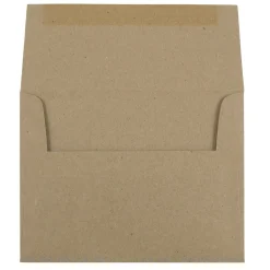 JAM Paper Kraft A2 Invitation Envelopes, 4.375 x 5.75, Brown Kraft Paper Bag, 50/Pack (LEKR600I)