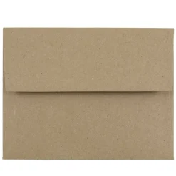JAM Paper Kraft A2 Invitation Envelopes, 4.375 x 5.75, Brown Kraft Paper Bag, 25/Pack (LEKR600)
