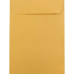 JAM Paper Kraft Gummed Catalog Envelope, 5 1/2" x 7 1/2", Brown Kraft, 100/Pack (4101C)