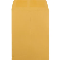 JAM Paper Kraft Gummed Catalog Envelope, 5 1/2" x 7 1/2", Brown Kraft, 100/Pack (4101C)