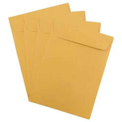 JAM Paper Kraft Gummed Catalog Envelope, 5 1/2