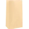 JAM Paper Kraft Lunch Bags, Medium, 5" x 9.75" x 3", Ivory Kraft, Bulk 500 Bags/Box (691KRIVB)