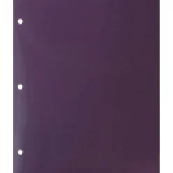 JAM Paper Laminated Glossy 3 Hole Punch Two-Pocket Folders, Purple, 6/Pack (385GHPPUA)