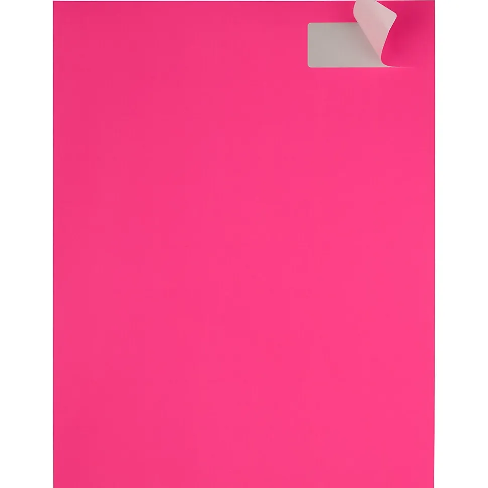 JAM Paper Laser/Inkjet Address Labels, 1 x 2 5/8, Neon Pink, 30 Labels/Sheet, 4 Sheets/Pack (354328011)