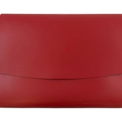 JAM Paper Leather Portfolio Case with Snap Closure, Red, 12/Carton (2233317453B)