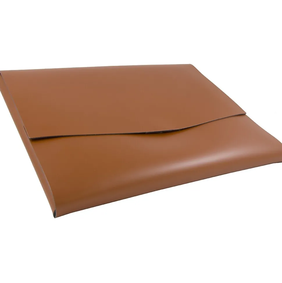 JAM Paper Leather Portfolio Case with Snap Closure, Brown, 12/Carton (2233320843B)