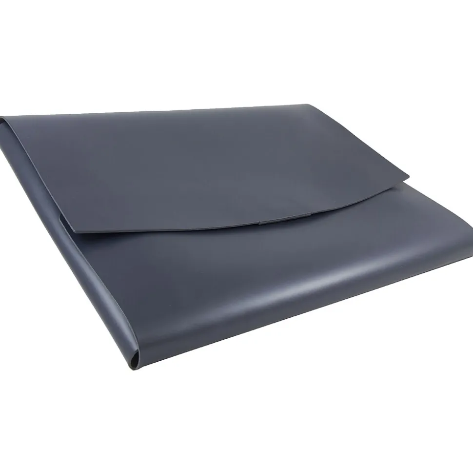 JAM Paper Leather Portfolio Case with Snap Closure, Blue, 12/Carton (2233320840B)