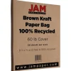 JAM Paper Matte 60 lb. Cardstock Paper, 8.5" x 11", Brown Kraft, 50 Sheets/Pack (LEKR120606)