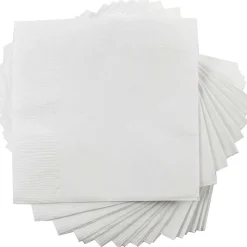 JAM Paper Medium Lunch Napkins, White, 600/Box (6255620732b)
