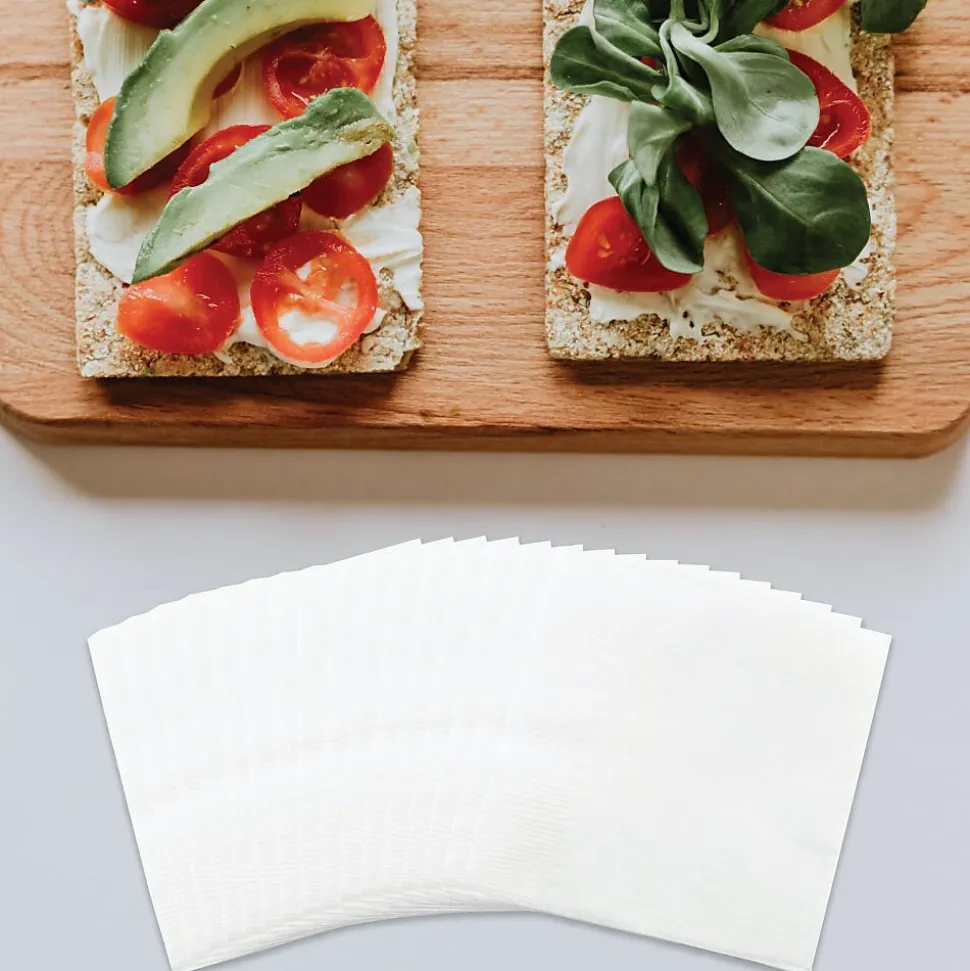 JAM Paper Medium Lunch Napkins, White, 600/Box (6255620732b)