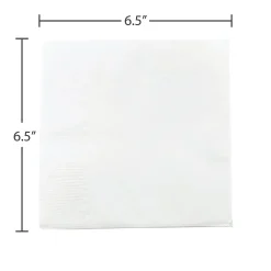 JAM Paper Medium Lunch Napkins, White, 600/Box (6255620732b)
