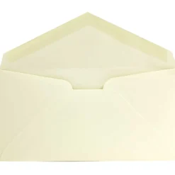 JAM Paper Monarch Open End #7 Invitation Envelope, 3 7/8" x 7 1/2", Ivory, 50/Pack (3197718I)