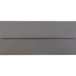 JAM Paper Open End #10 Business Envelope, 4 1/8" x 9 1/2", Dark Grey, 50/Pack (36396438I)