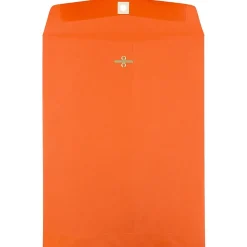 JAM Paper Open End Clasp Catalog Envelope, 9" x 12", Orange, 100/Box (92938)