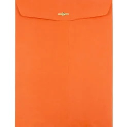 JAM Paper Open End Clasp Catalog Envelope, 9" x 12", Orange, 100/Box (92938)