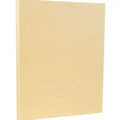 JAM Paper Parchment 65 lb. Cardstock Paper, 8.5" x 11", Antique Gold Yellow, 50 Sheets/Pack (27179)