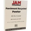 JAM Paper Parchment 65 lb. Cardstock Paper, 8.5" x 11", Pewter Gray, 250 Sheets/Ream (96600800B)