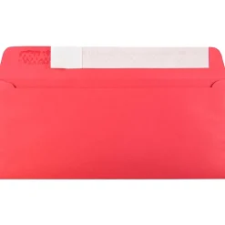 JAM Paper Peel & Seal #10 Business Envelope, 4 1/8" x 9 1/2", Christmas Red, 50/Pack (11789I)