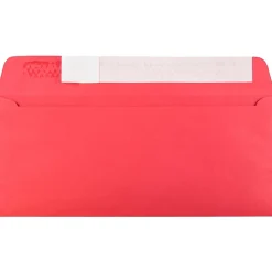 JAM Paper Peel & Seal #10 Kraft Business Envelope, 4 1/8" x 9 1/2", Christmas Red, 25/Pack (11789)