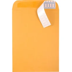 JAM Paper Peel & Seal Kraft Open End Catalog Envelope, 9 1/2" x 12 1/2", Brown, 500/Pack (13034232C)
