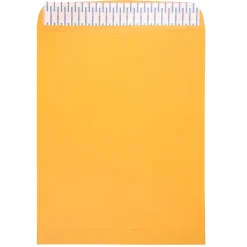 JAM Paper Peel & Seal Kraft Open End #15 1/2 Catalog Envelope, 12" x 15 1/2", Brown, 500/Pack (13034236C)