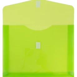 JAM Paper® Plastic Envelopes with Hook & Loop Closure, Letter Size, Assorted Colors, 6/Pack (218V2OLIPRYS)