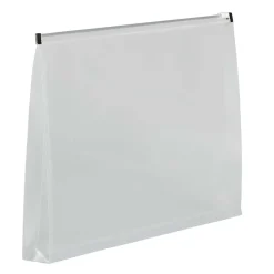 JAM Paper Plastic Envelopes with Zip Closure, Legal Booklet, 9.5 x 14.5, Clear, 12/Pack (219Z1CL)