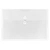 JAM Paper Plastic Envelopes with Button and String Tie Closure, Legal Size, Clear, 12/Pack (219B1CL)