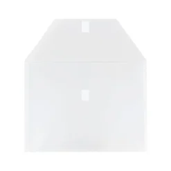 JAM Paper® Plastic Envelopes with Hook & Loop Closure, Letter Size, Clear, 12/Pack (218V0CL)