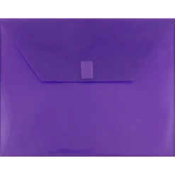 JAM Paper® Plastic Envelopes with Hook & Loop Closure, Letter Booklet, 9.75 x 13, Purple, 12/Pack (218V0PU)