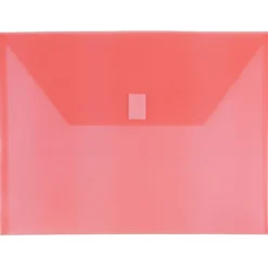 Jam Paper Plastic File Pocket, Letter Size, Assorted, 6/Pack (218V0ASSRT)