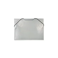 JAM Paper® Plastic Index Card Case with Elastic Closure, 5 1/2 x 7 1/2 x 3/8, Clear, 24/Pack (32168403B)