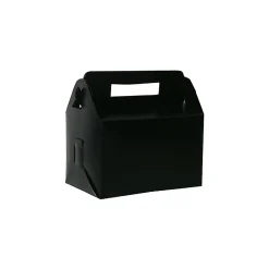JAM Paper® Plastic Lunchbox, 4 3/4 x 7 3/4 x 4 3/4, Black, 24/Pack (339563B)