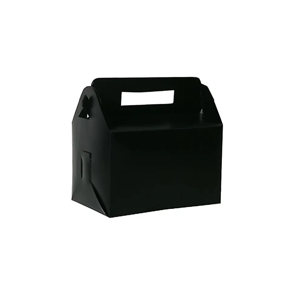 JAM Paper® Plastic Lunchbox, 4 3/4 x 7 3/4 x 4 3/4, Black, 24/Pack (339563B)