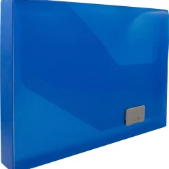 JAM Paper Plastic Portfolio Case with Buckle Closure, Dark Blue (32932769)