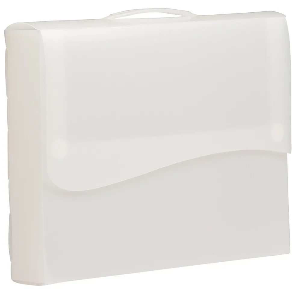JAM Paper Plastic Portfolio Case with Hook & Loop Closure, Clear (34834475)