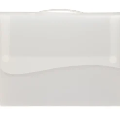 JAM Paper Plastic Portfolio Case with Hook & Loop Closure, Clear (34834475)