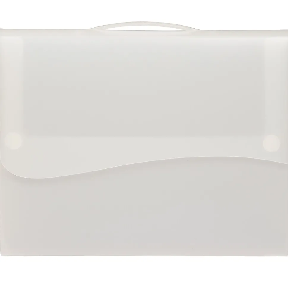 JAM Paper Plastic Portfolio Case with Hook & Loop Closure, Clear (34834475)