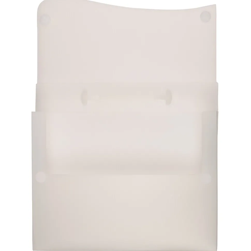 JAM Paper Plastic Portfolio Case with Hook & Loop Closure, Clear (34834475)