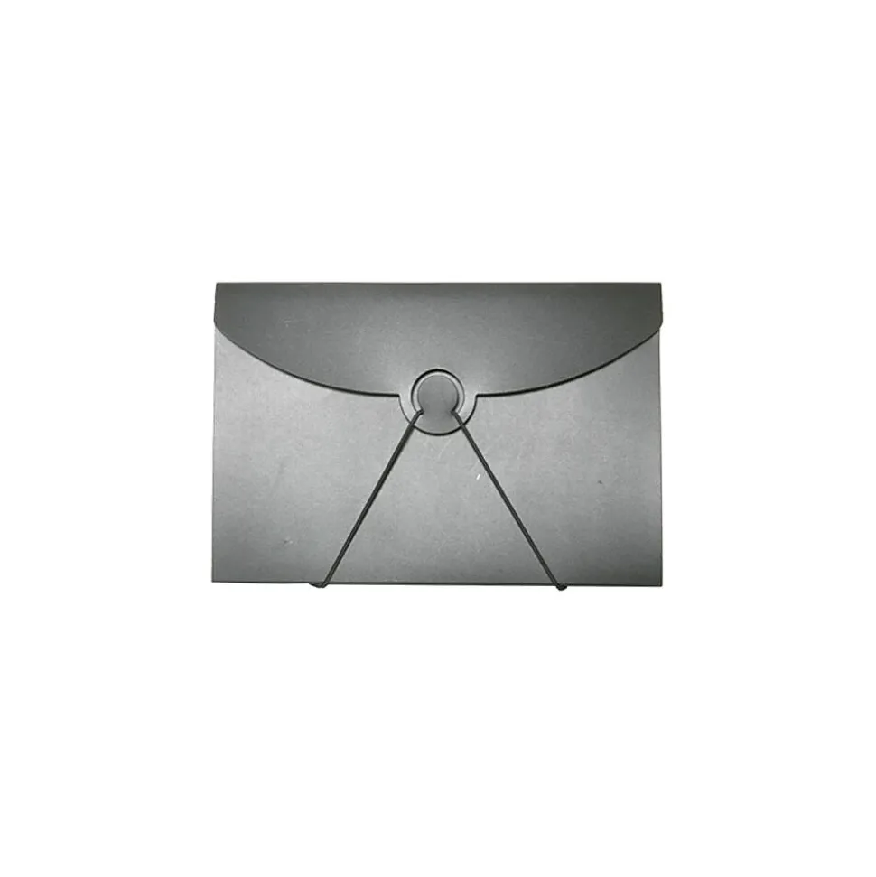 JAM Paper Plastic Portfolio Case with Hook & Loop Closure, Black (3555595)