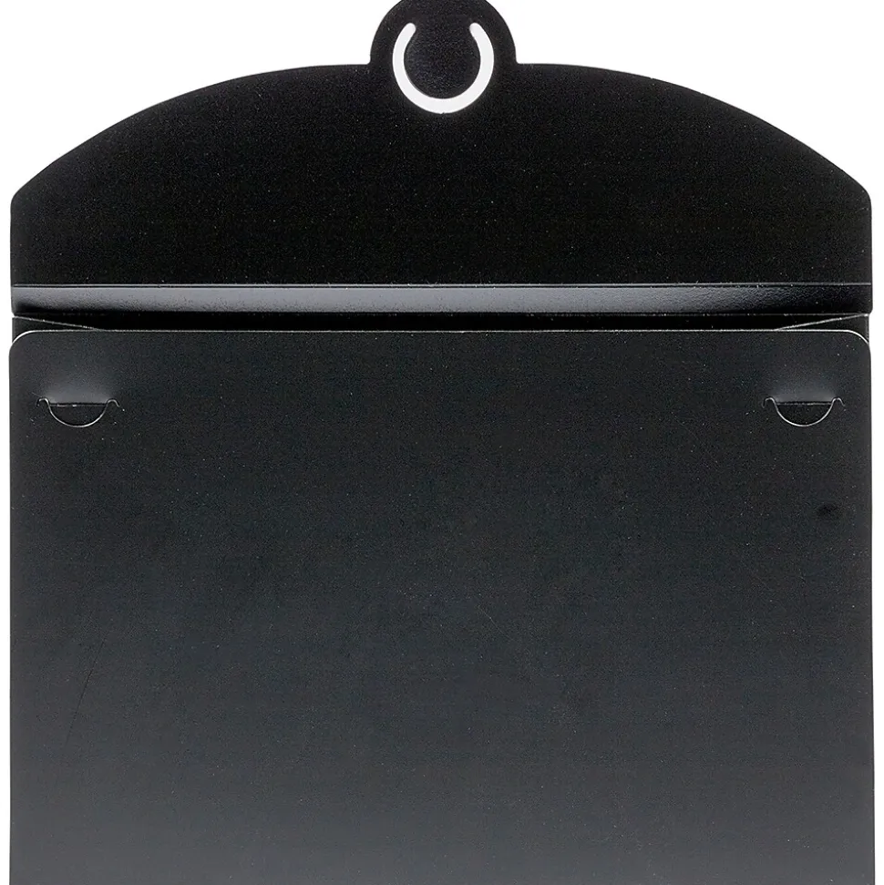 JAM Paper Plastic Portfolio Case with Hook & Loop Closure, Black (355612)