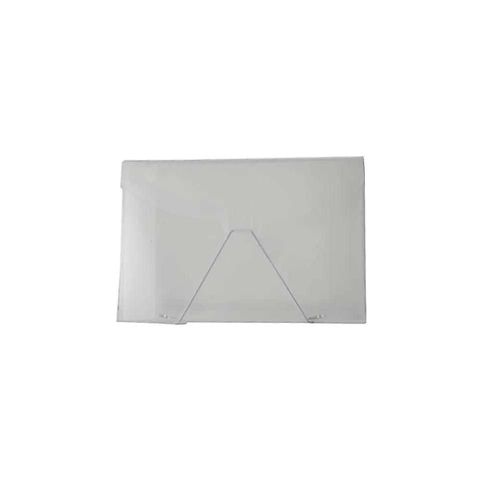 JAM Paper Plastic Portfolio Case with Hook & Loop Closure, Clear (2024 009)