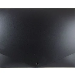 JAM Paper Plastic Portfolio Case with Snap Closure, Black (2000027)