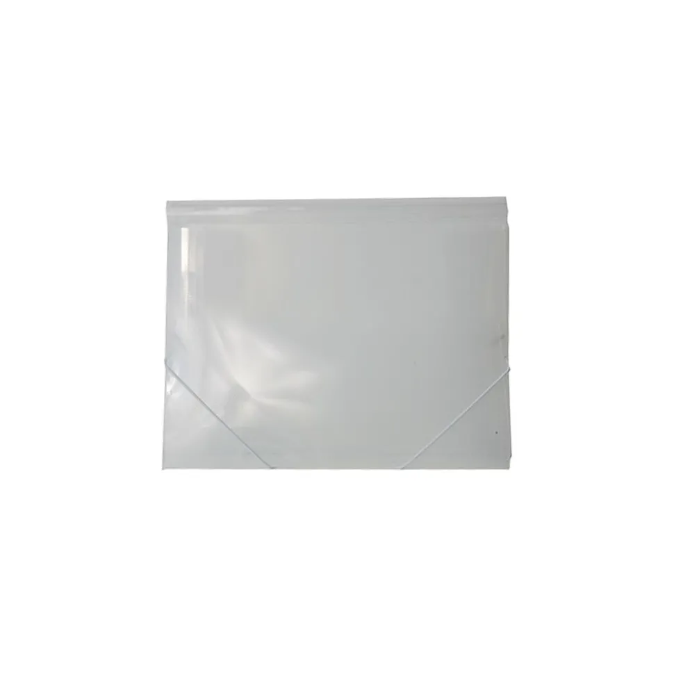 JAM Paper Plastic Portfolio Case with Elastic Closure, Clear (56202)