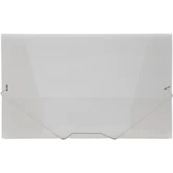 JAM Paper Plastic Portfolio Case with Elastic Closure, Clear (332537)