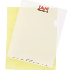 JAM Paper Plastic Sleeves, 9" x 12", Yellow, 12/Pack (2226316991)