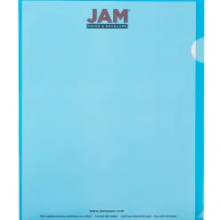 JAM Paper® Plastic Sleeves, 9" x 12", Blue, 120/Pack (2226316987B)